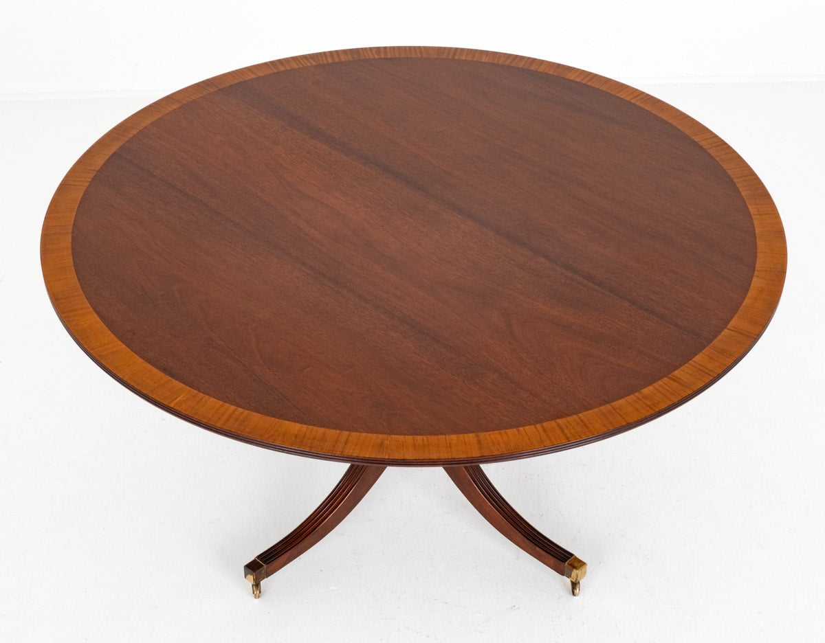 Regency Revival Mahogany Circular Dining Table