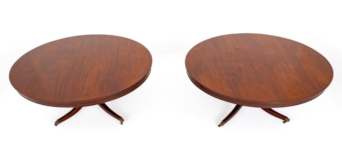 Impressive Pair of Mahogany Circular Dining Tables