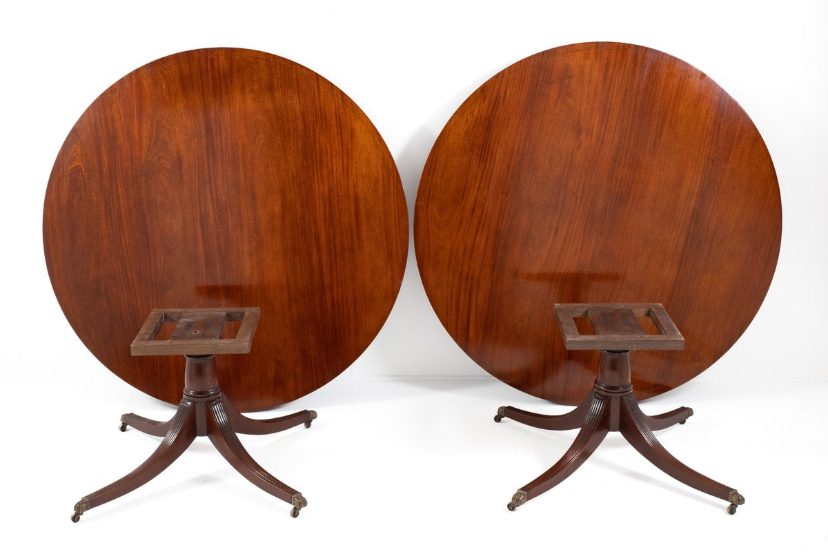 Impressive Pair of Mahogany Circular Dining Tables