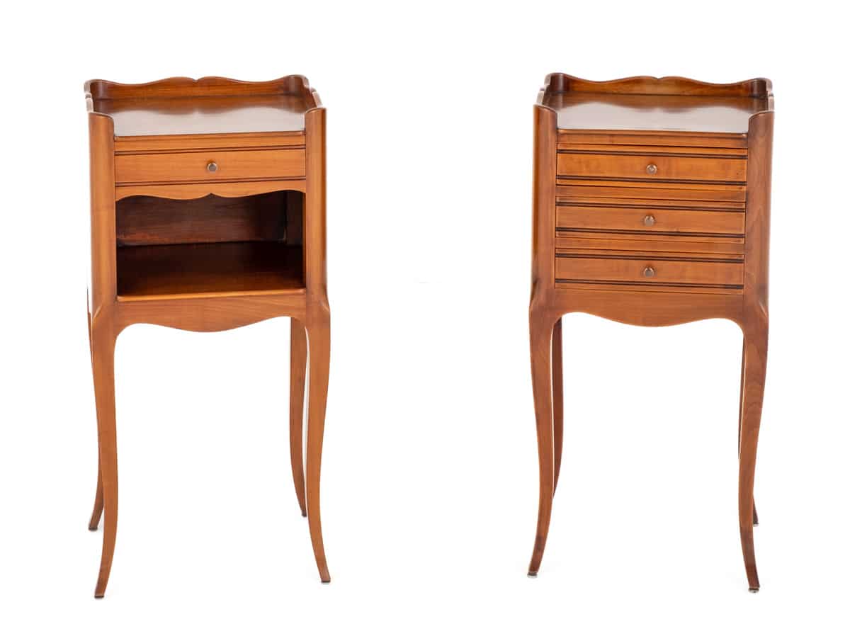 Pair of French Walnut Bedside Cabinets