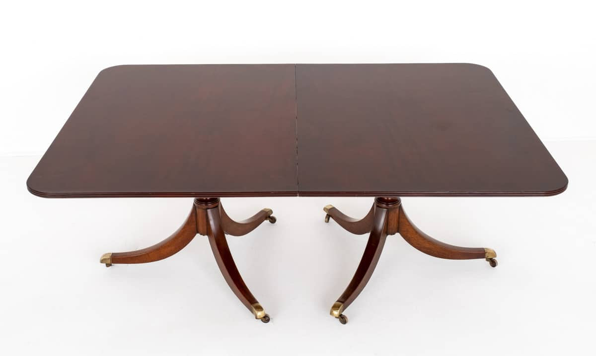 Regency Period 2 Pedestal Mahogany Dining Table