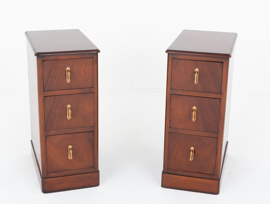 Pair of Mahogany Art Deco Bedside Drawers