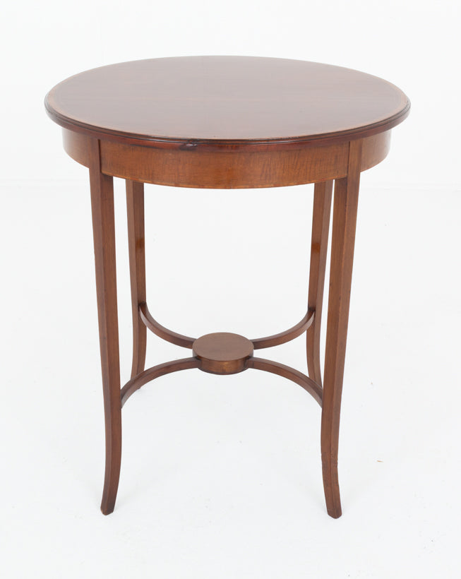 Sheraton Revival Mahogany Occasional Table Circular Form