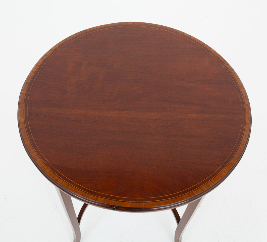 Sheraton Revival Mahogany Occasional Table Circular Form