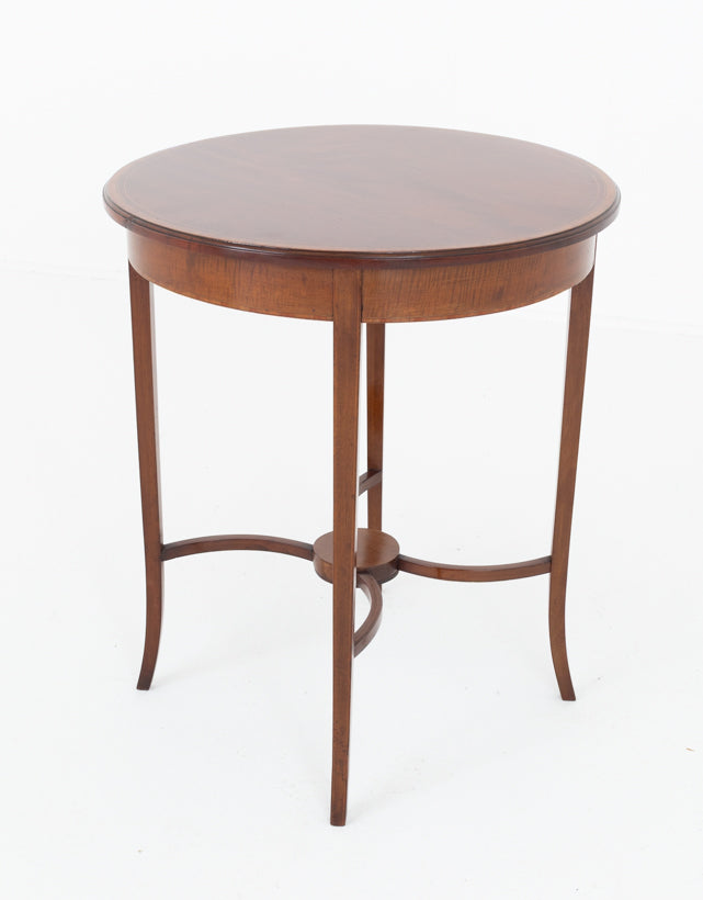 Sheraton Revival Mahogany Occasional Table Circular Form