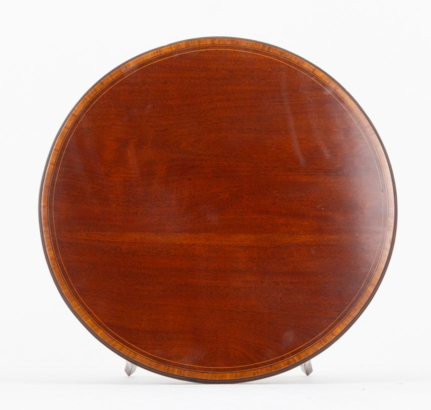 Sheraton Revival Mahogany Occasional Table Circular Form