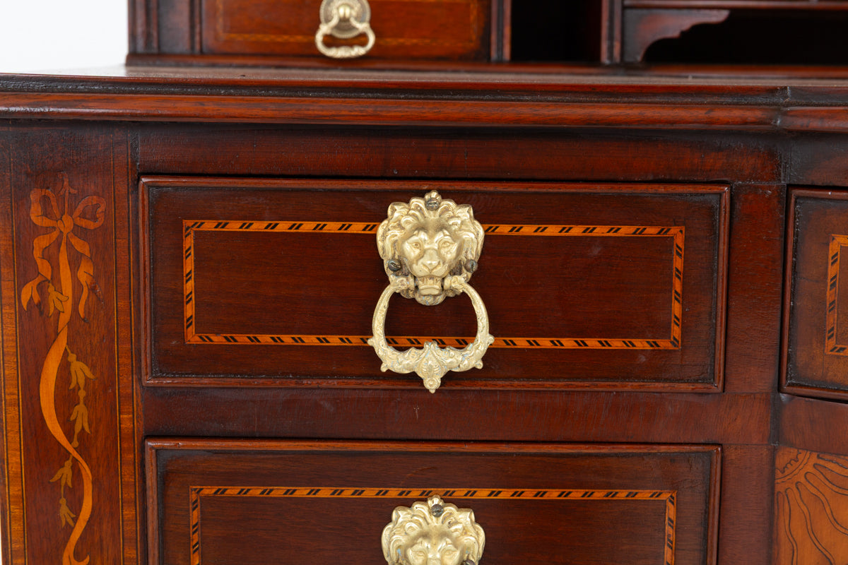 Sheraton Revival Mahogany Bonheur Du Jour