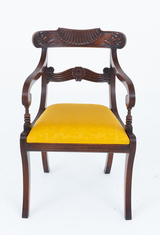 Set of 10 ( 8 + 2 ) Regency revival Mahogany Dining Chairs