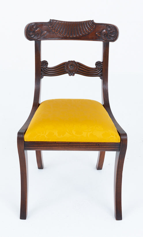 Set of 10 ( 8 + 2 ) Regency revival Mahogany Dining Chairs