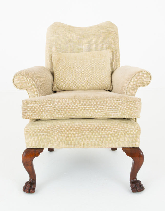 Chippendale Style Upholstered Arm Chair