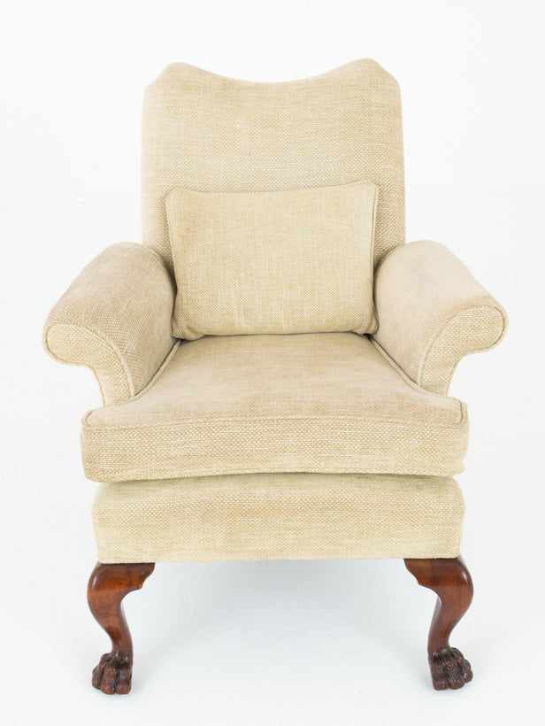 Chippendale Style Upholstered Arm Chair