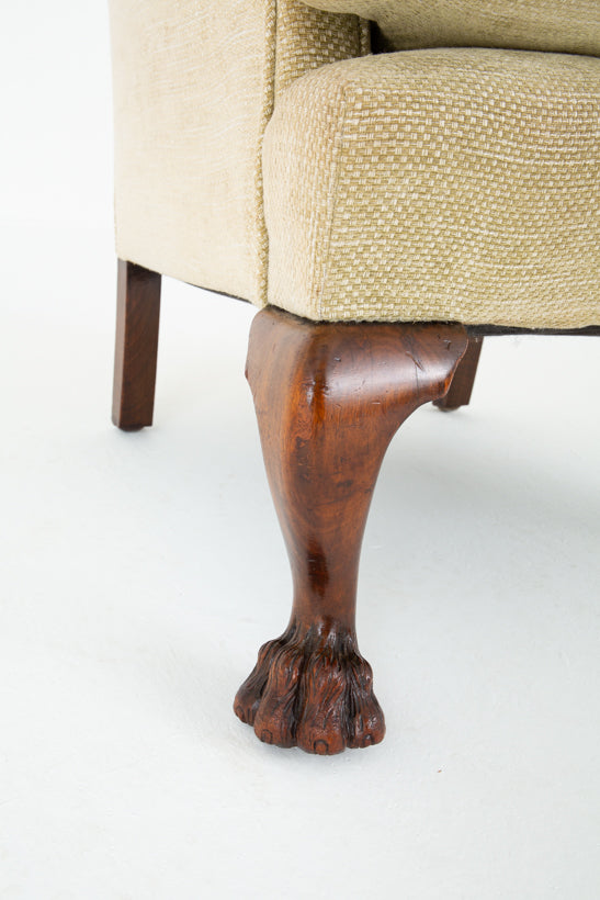 Chippendale Style Upholstered Arm Chair