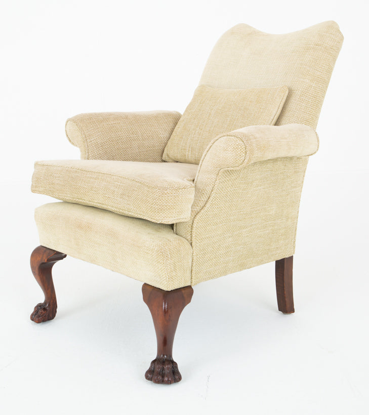 Chippendale Style Upholstered Arm Chair
