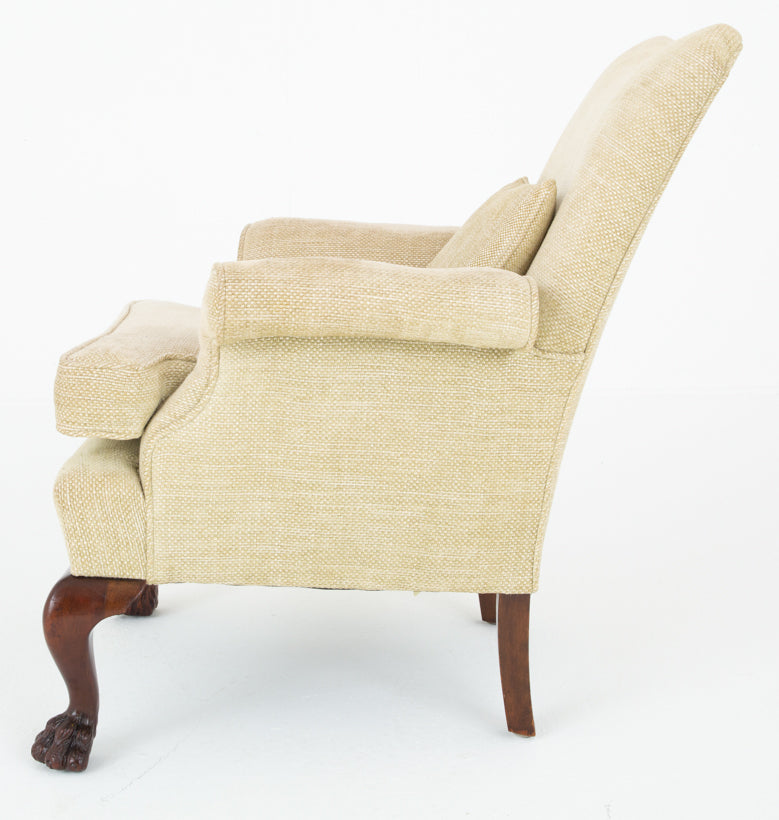 Chippendale Style Upholstered Arm Chair