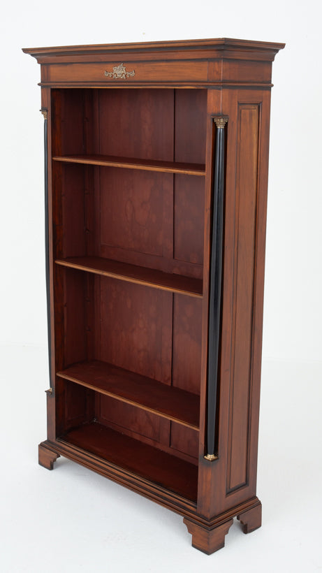 Empire Style Mahogany Open Bookcase
