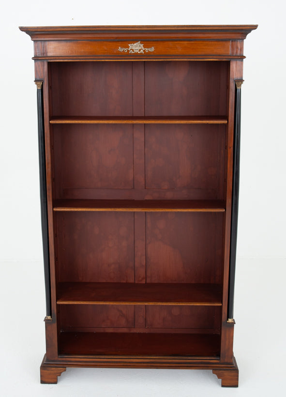 Empire Style Mahogany Open Bookcase