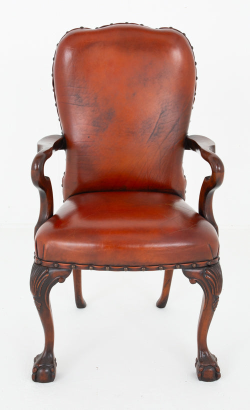 Impressive Mahogany Chippendale Style Desk Chair