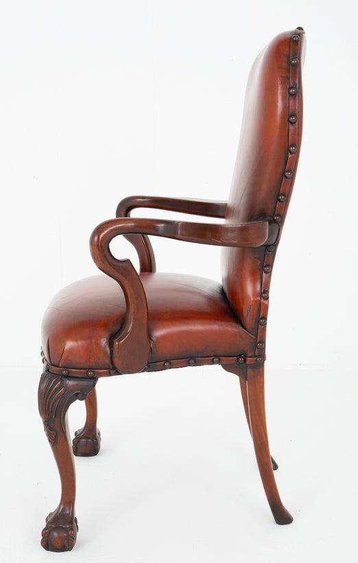 Impressive Mahogany Chippendale Style Desk Chair