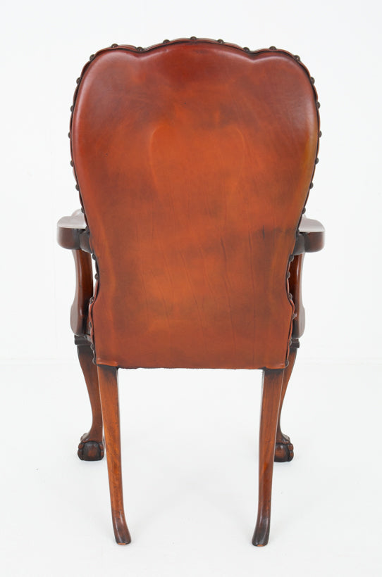Impressive Mahogany Chippendale Style Desk Chair