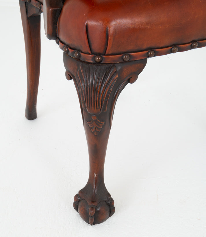 Impressive Mahogany Chippendale Style Desk Chair