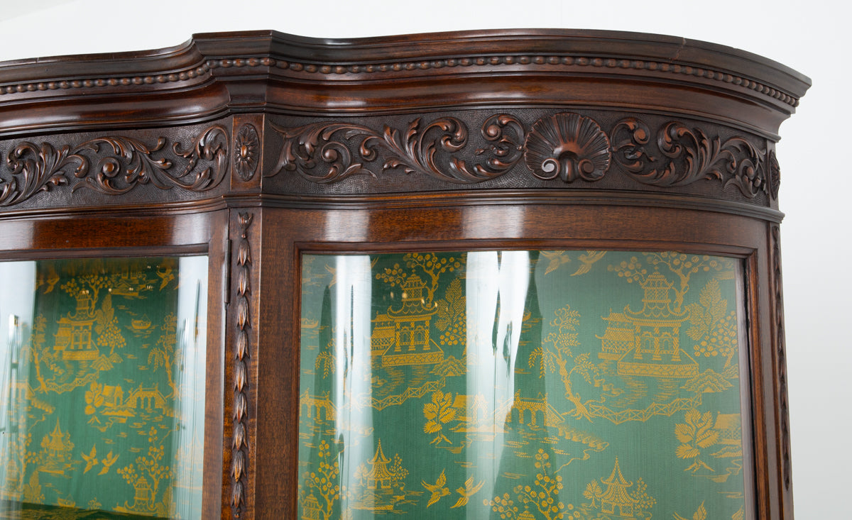 Amazing Mahogany Adams Style Display Cabinet