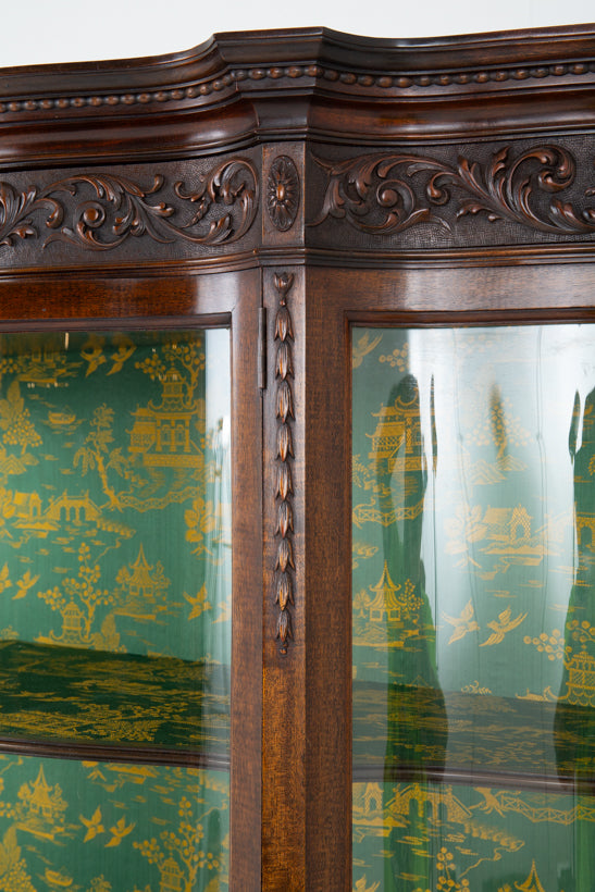 Amazing Mahogany Adams Style Display Cabinet