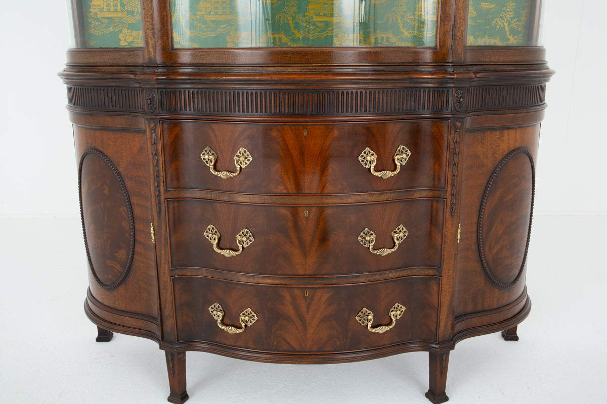 Amazing Mahogany Adams Style Display Cabinet