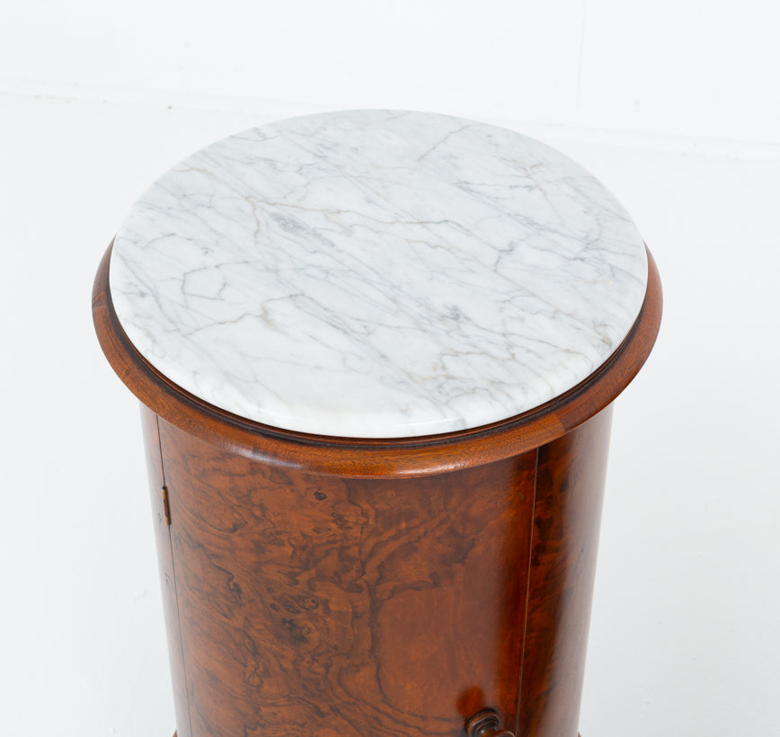 Pair of Victorian Style Burr Walnut Bedside Cabinets