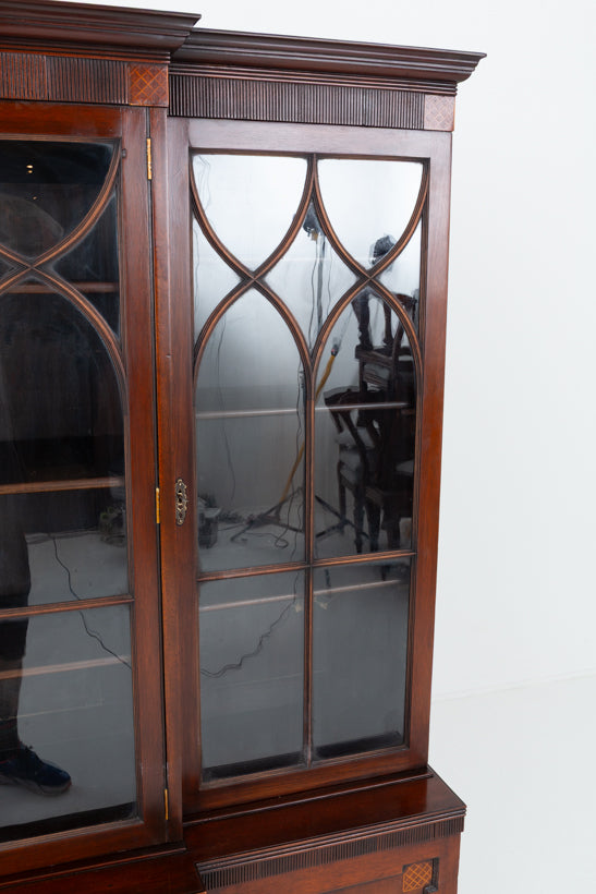 Georgian Style Mahogany Breakfront Bookcase