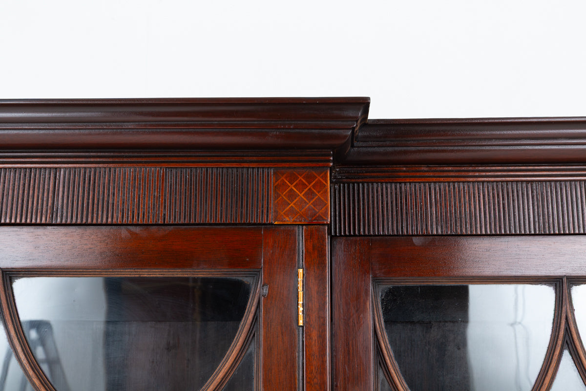 Georgian Style Mahogany Breakfront Bookcase