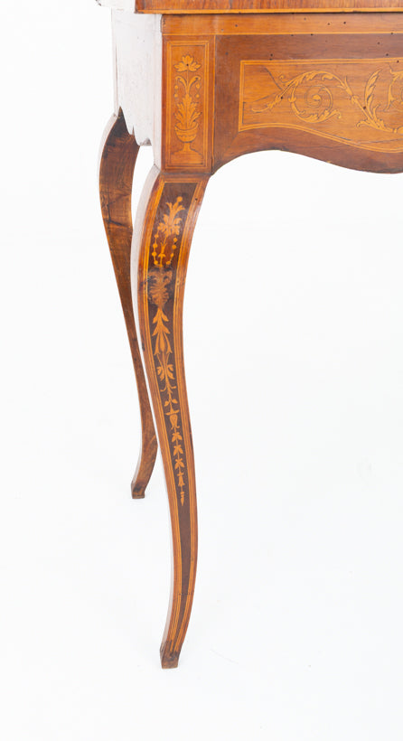 Amazing French Walnut Inlaid Games Table.