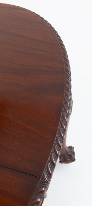 Mahogany Chippendale Style Extending Dining Table