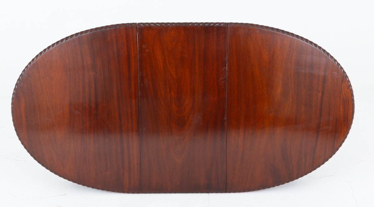 Mahogany Chippendale Style Extending Dining Table