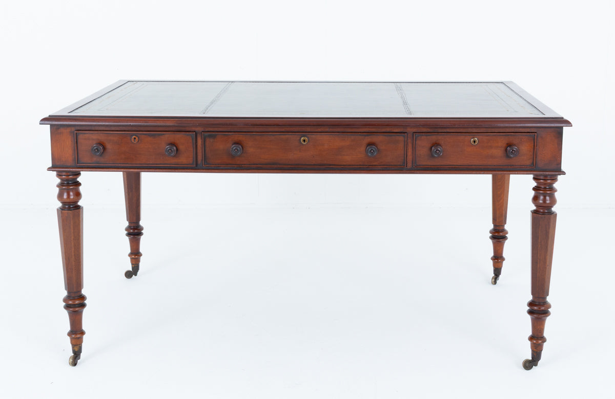 Mid Victorian 3 Drawer Writing Table