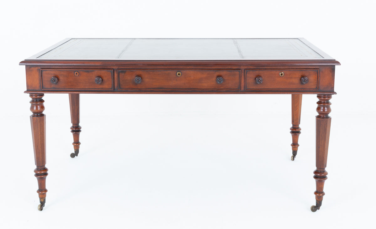 Mid Victorian 3 Drawer Writing Table