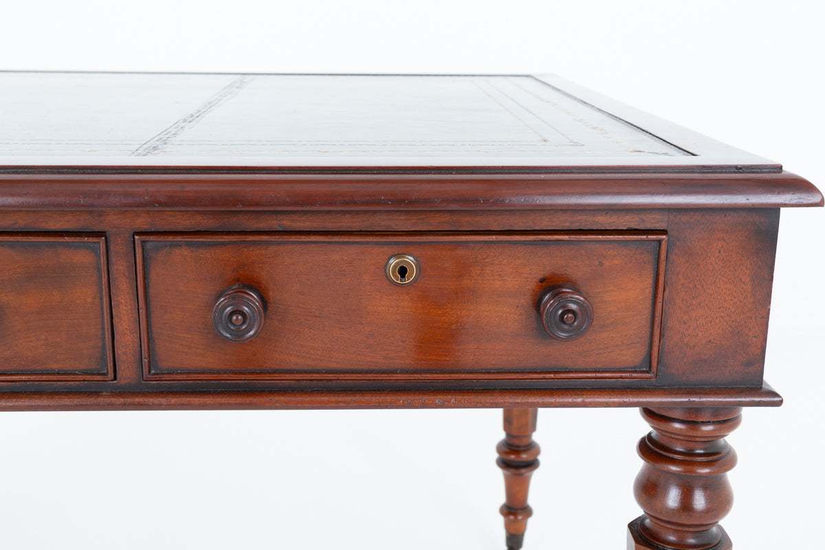 Mid Victorian 3 Drawer Writing Table