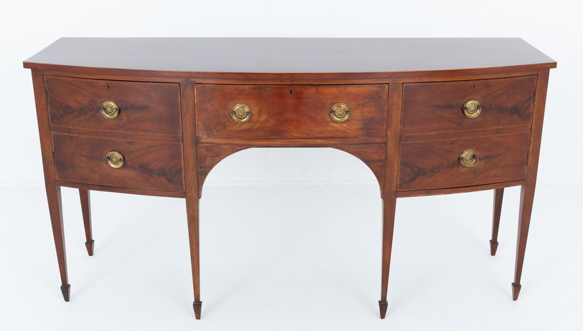 Georgian Mahogany Bow Sideboard