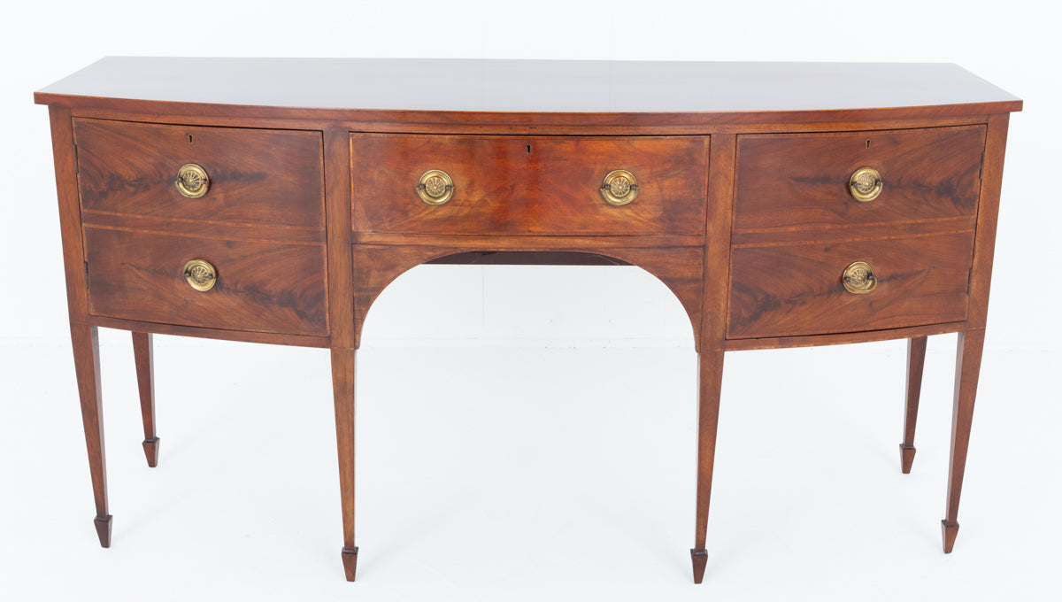 Georgian Mahogany Bow Sideboard