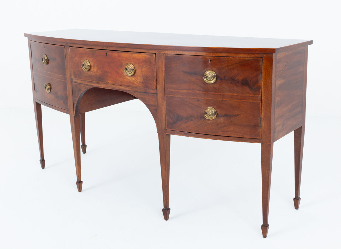 Georgian Mahogany Bow Sideboard