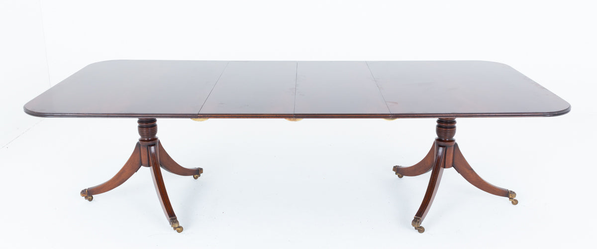 Mahogany Regency Revival Dining Table.