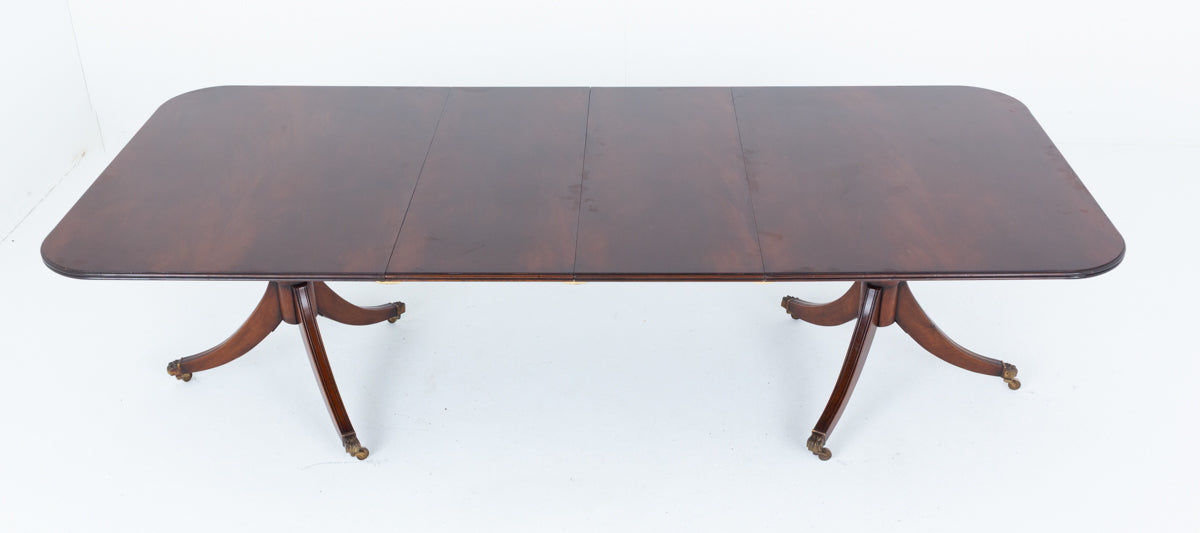 Mahogany Regency Revival Dining Table.