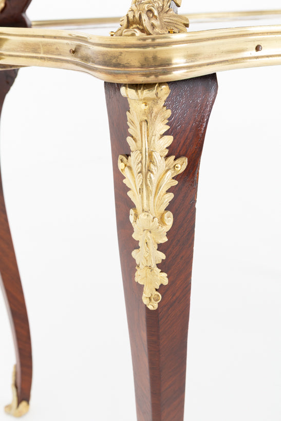 French Mahogany Marquetry Etagere