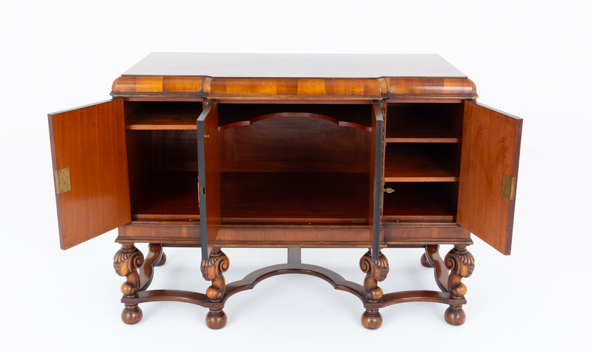 Impressive Walnut Carolean Style Sideboard