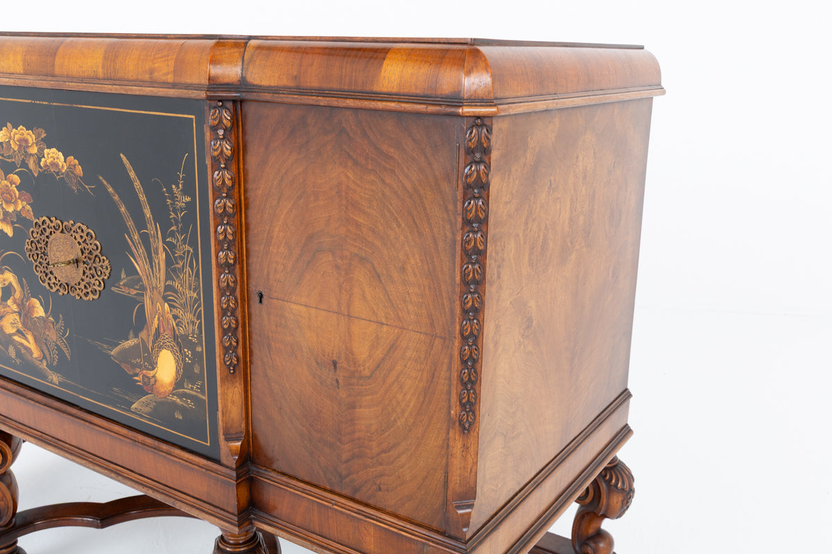 Impressive Walnut Carolean Style Sideboard