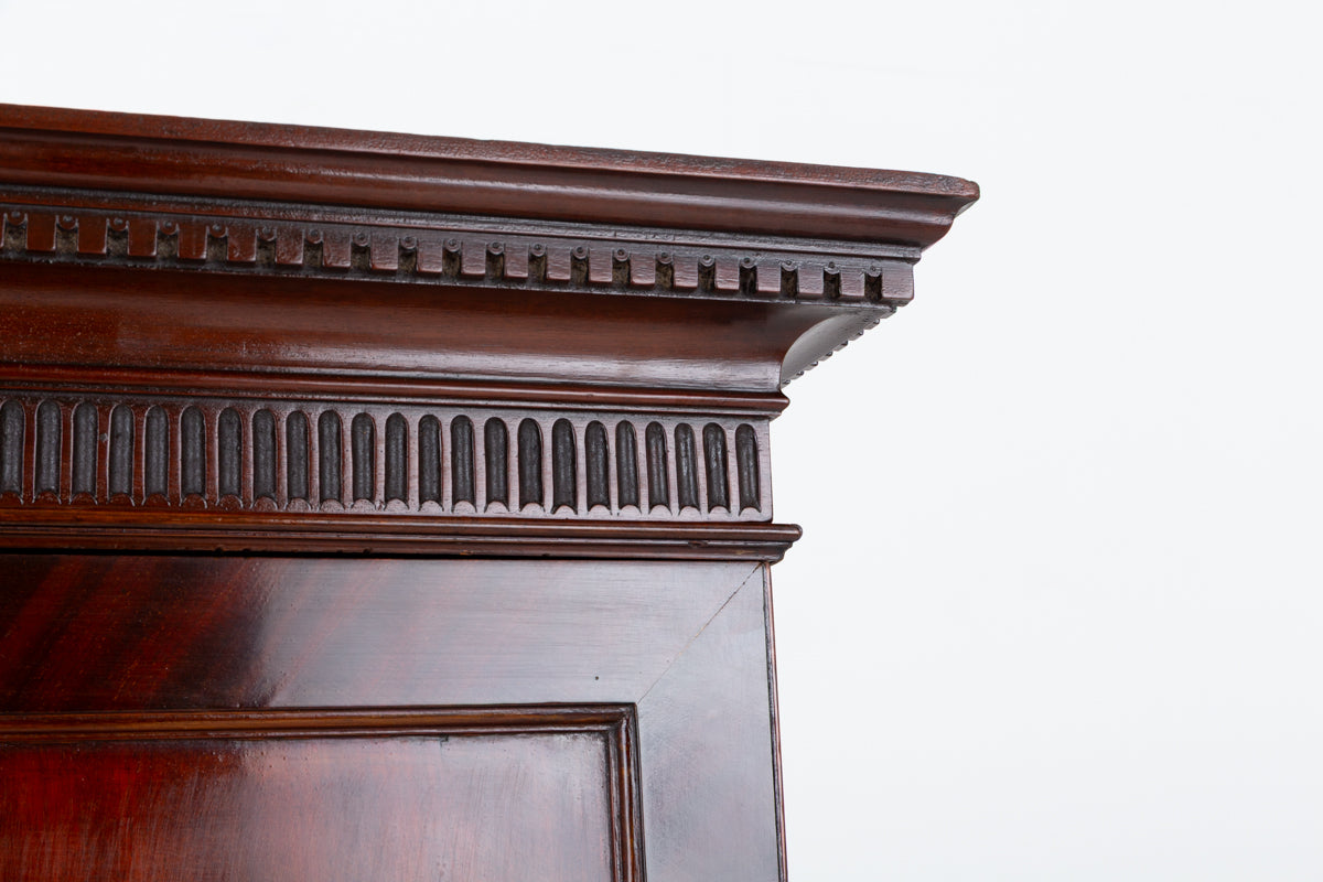 Wonderful Mahogany Chippendale Style Linen Press.