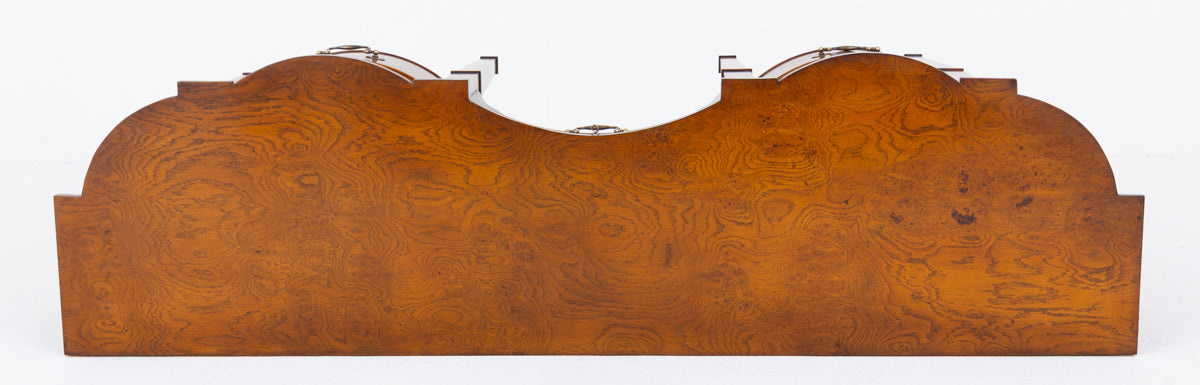 Georgian Style Figured Oak Shaped Sideboard