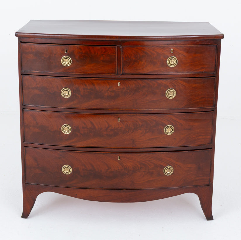 Regency Mahogany Bow Chest of Drawers