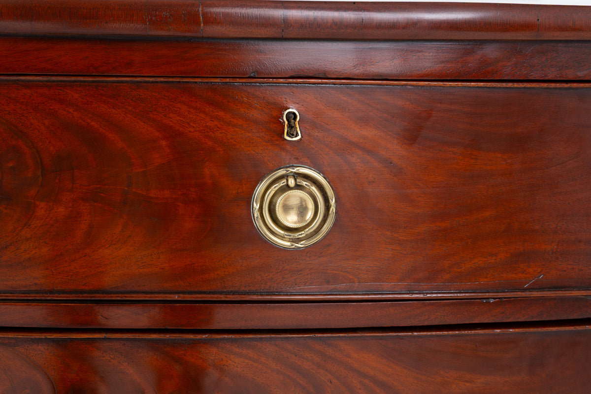 Regency Mahogany Bow Chest of Drawers
