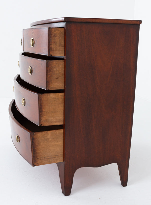 Regency Mahogany Bow Chest of Drawers