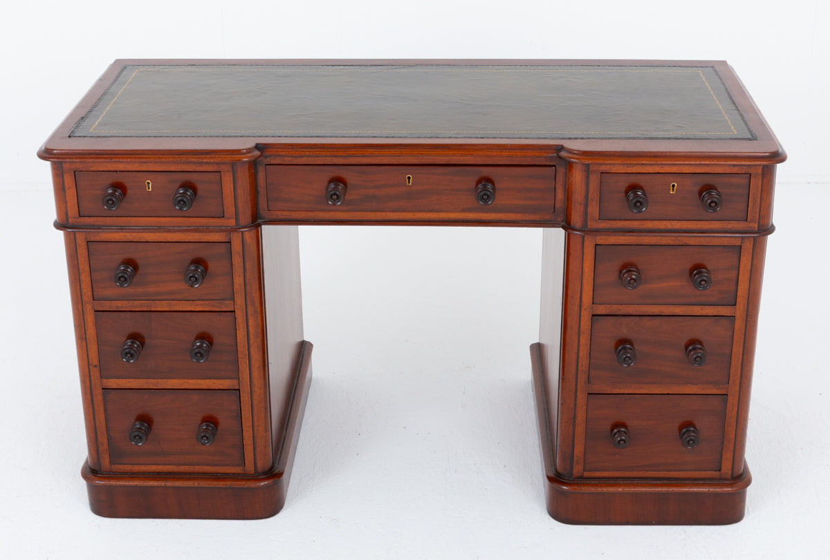 Victorian Mahogany Pedestal Desk